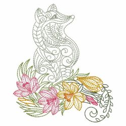 Blossoming Animals 01(Md) machine embroidery designs