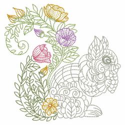 Blossoming Animals 02(Lg) machine embroidery designs