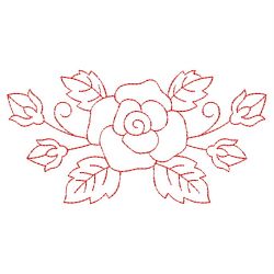 Redwork Pretty Roses 2(Lg) machine embroidery designs