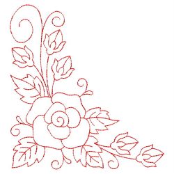 Redwork Pretty Roses 2 04(Md) machine embroidery designs