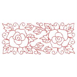 Redwork Pretty Roses 2 05(Md) machine embroidery designs