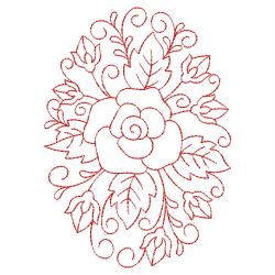 Redwork Pretty Roses 2 06(Sm) machine embroidery designs