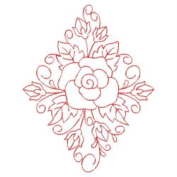 Redwork Pretty Roses 2 07(Sm) machine embroidery designs