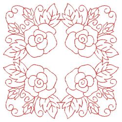 Redwork Pretty Roses 2 08(Sm) machine embroidery designs