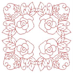 Redwork Pretty Roses 2 08(Lg) machine embroidery designs