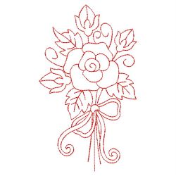 Redwork Pretty Roses 2 10(Sm) machine embroidery designs