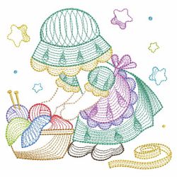 Rippled Sewing Sunbonnets 12(Md) machine embroidery designs