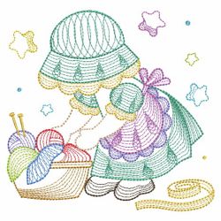 Rippled Sewing Sunbonnets 12(Lg) machine embroidery designs