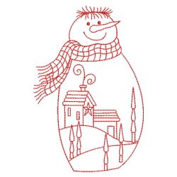 Redwork Winter Snowmen 02(Md) machine embroidery designs