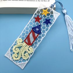 FSL 4th of July Bookmarks 06 machine embroidery designs