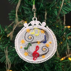 FSL Christmas Music Ornaments 08 machine embroidery designs