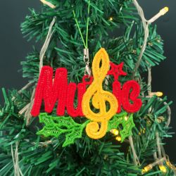 FSL Christmas Music Ornaments 10 machine embroidery designs