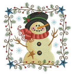 Folk Art Christmas Snowman 02(Md)