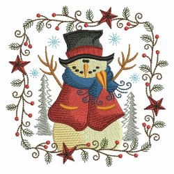 Folk Art Christmas Snowman 05(Lg) machine embroidery designs
