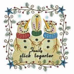 Folk Art Christmas Snowman 06(Sm) machine embroidery designs