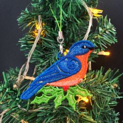 FSL Christmas Bird Ornaments 12 machine embroidery designs