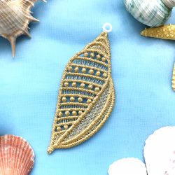 FSL Golden Seashells 04 machine embroidery designs