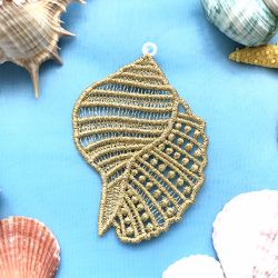 FSL Golden Seashells 06 machine embroidery designs