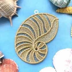 FSL Golden Seashells 08 machine embroidery designs