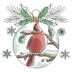 Christmas Birds Ornament 02(Md) machine embroidery designs