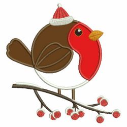 Applique Christmas Birds 02(Md) machine embroidery designs