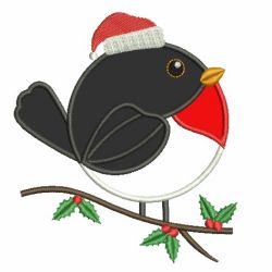 Applique Christmas Birds 04(Lg)