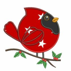 Applique Christmas Birds 06(Sm) machine embroidery designs