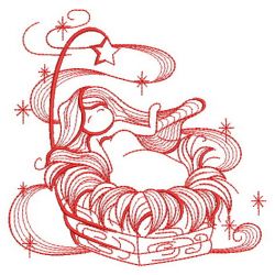 Redwork Birth of Jesus 02(Lg) machine embroidery designs