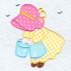 Applique Summer Sunbonnets 08(Md) machine embroidery designs