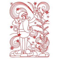 Redwork Folk Art Christmas 2 04(Lg) machine embroidery designs