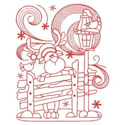 Redwork Folk Art Christmas 2 05(Md) machine embroidery designs