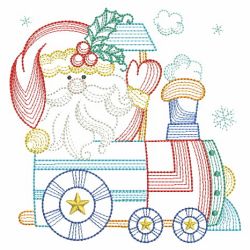 Rippled Christmas Train 01(Md) machine embroidery designs
