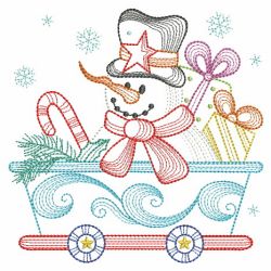 Rippled Christmas Train 03(Md) machine embroidery designs