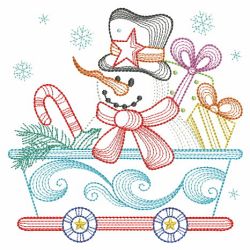 Rippled Christmas Train 03(Lg) machine embroidery designs