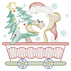 Rippled Christmas Train 04(Md) machine embroidery designs
