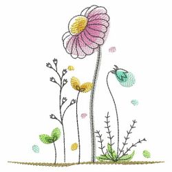Growing Flowers 06(Sm) machine embroidery designs