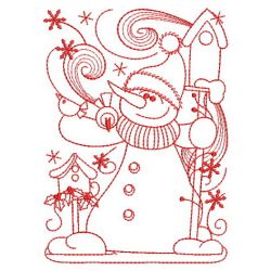 Redwork Christmas Snowmen 05(Md)