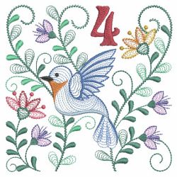 Rippled 12 Days Of Christmas 04(Lg) machine embroidery designs