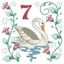 Rippled 12 Days Of Christmas 07(Sm) machine embroidery designs