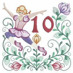 Rippled 12 Days Of Christmas 10(Md) machine embroidery designs