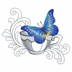 Baroque Butterfly Teacup 01(Md) machine embroidery designs