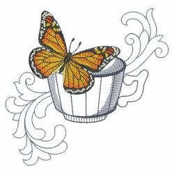Baroque Butterfly Teacup 02(Md) machine embroidery designs