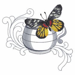Baroque Butterfly Teacup 03(Md) machine embroidery designs