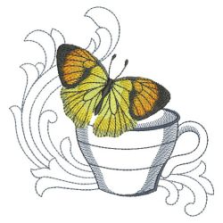 Baroque Butterfly Teacup 05(Lg) machine embroidery designs