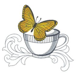 Baroque Butterfly Teacup 06(Lg) machine embroidery designs