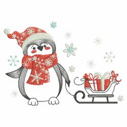 Christmas Cute Penguin 02(Md) machine embroidery designs