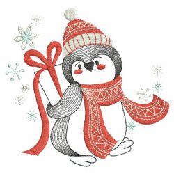 Christmas Cute Penguin 10(Md) machine embroidery designs