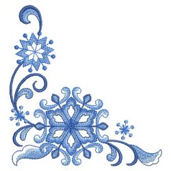 Delft Blue Snowflake machine embroidery designs