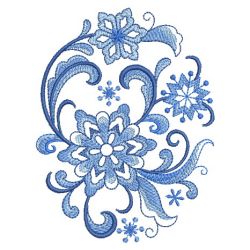 Delft Blue Snowflake 04 machine embroidery designs