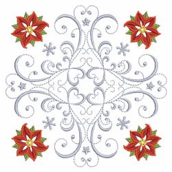 Christmas Poinsettia Quilts 06(Md) machine embroidery designs